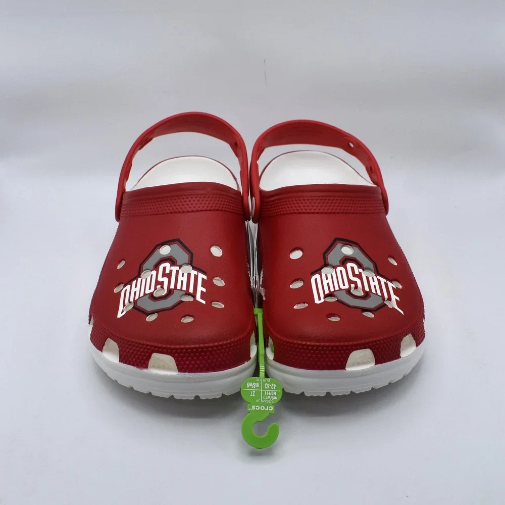 Crocs Ohio State Buckeyes Classic Clog Unisex M9/W11 Red White NWT 209606-100